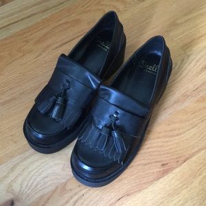 Shellys London leather black flats